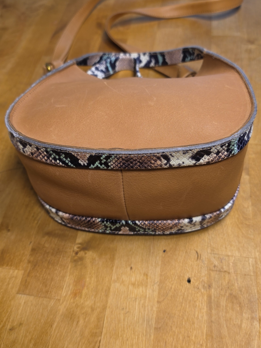 Madewell The Sydney Crossbody Bag Snake Embossed Leather Handbag NWT MD183 - Picture 2 of 15